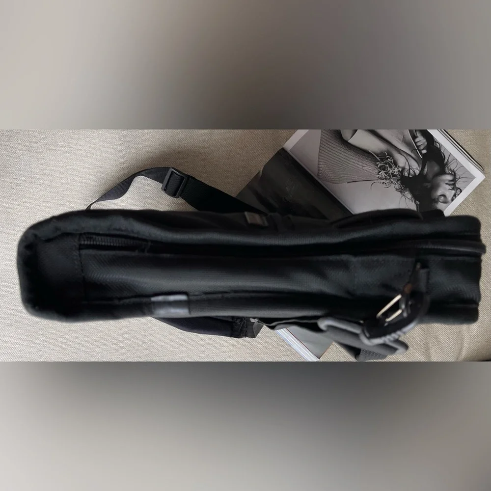 Tumi® Alpha 3 Portfolio Nylon Ballistic Messenger / Laptop Shoulder Bag In Black